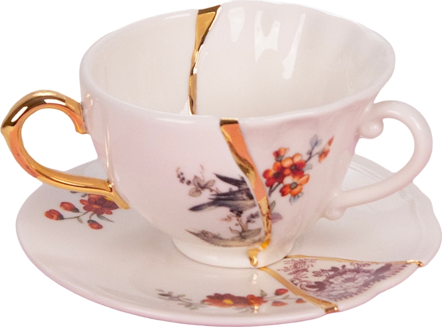 Kintsugi 1 Teetasse mit Untertasse