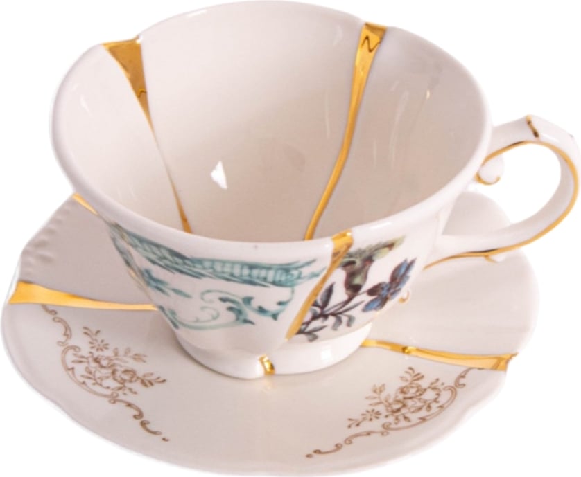 Kintsugi 3 Teetasse mit Untertasse