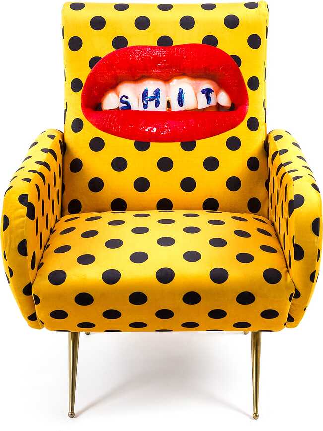 Křeslo s vysokým opěradlem Seletti Wears Toiletpaper Shit