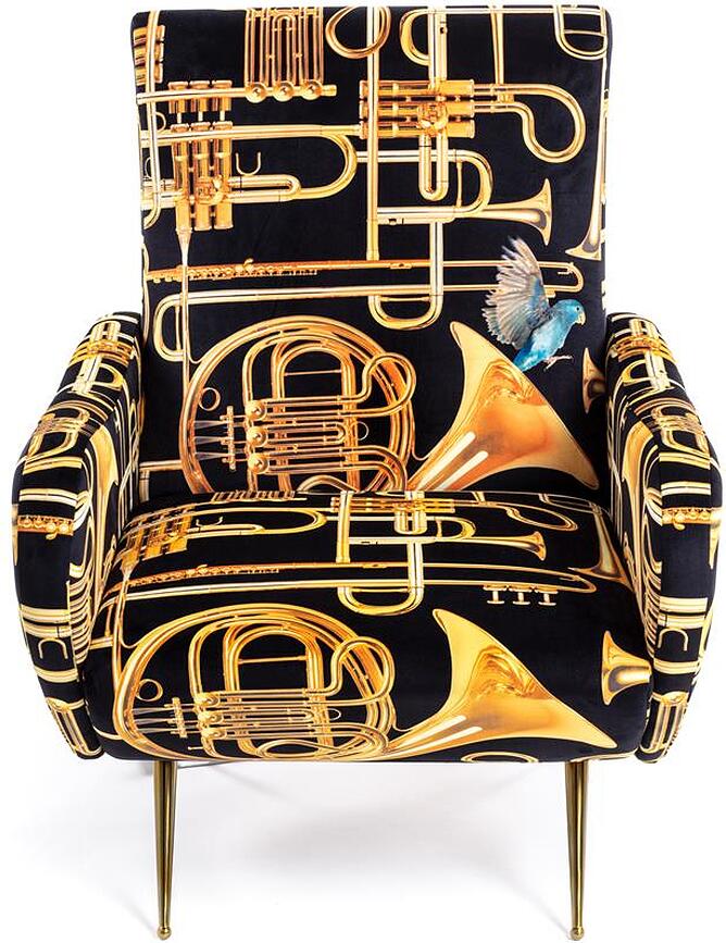 Křeslo s vysokým opěradlem Seletti Wears Toiletpaper Trumpets