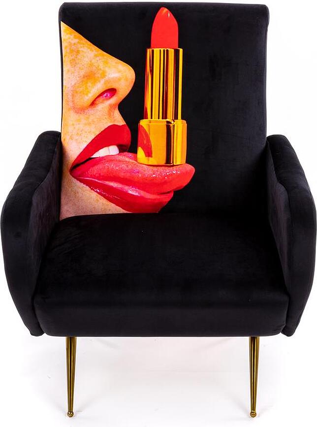 Kreslo s vysokým operadlom Seletti Wears Toiletpaper Tongue