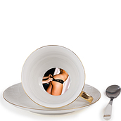 Lady Tarin Pomona Tea cup with saucer and teaspoon