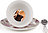 Lady Tarin Rose Rumina Tasse à Thé, avec soucoupe et cuillère, Set 3 pièces
