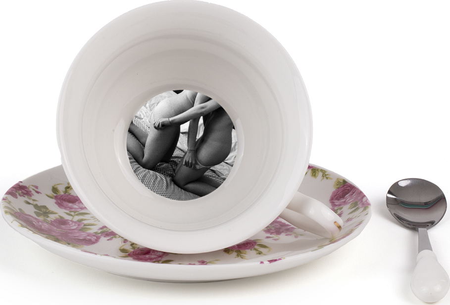 Lady Tarin Rose Vesta Teetasse mit Untertasse und Löffel
