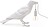 Lampa Bird waiting vonkajšia biela