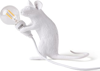 Lampa Mouse s USB zásuvkou biela