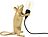 Lampa Mouse stoječa, z USB vtičnico, zlata