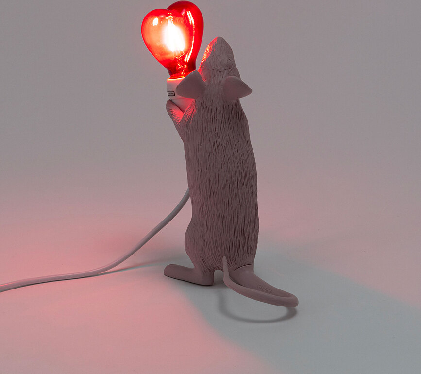 Лампа Mouse Valentine рожева з USB-роз'ємом