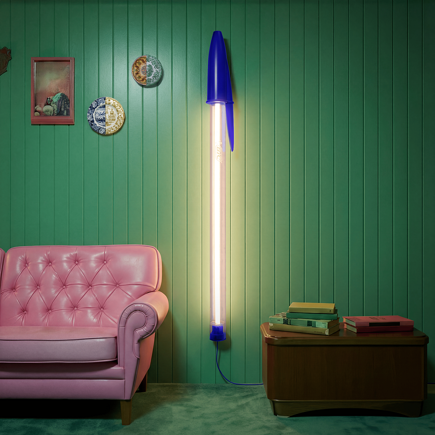 Lampă suspendată sau de perete BIC LED 173 cm, neagră
