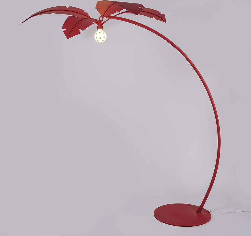 Lampada a pavimento La Palma rossa