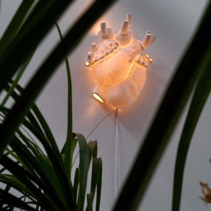 Lampada Heart in porcellana