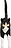 Lampada Jobby The Cat bianca-nera
