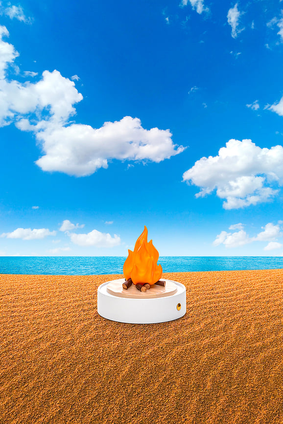 Lámpara decorativa inaláMbrica My Little Bonfire, blanca