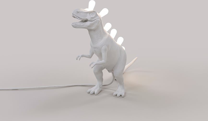 Lámpara LED Jurassic Bronto, blanca
