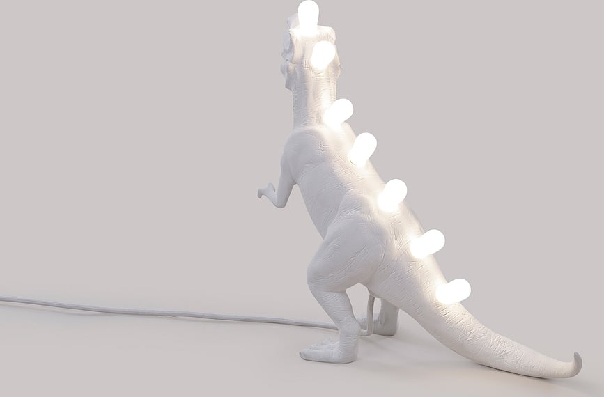 Lámpara LED Jurassic Bronto, blanca