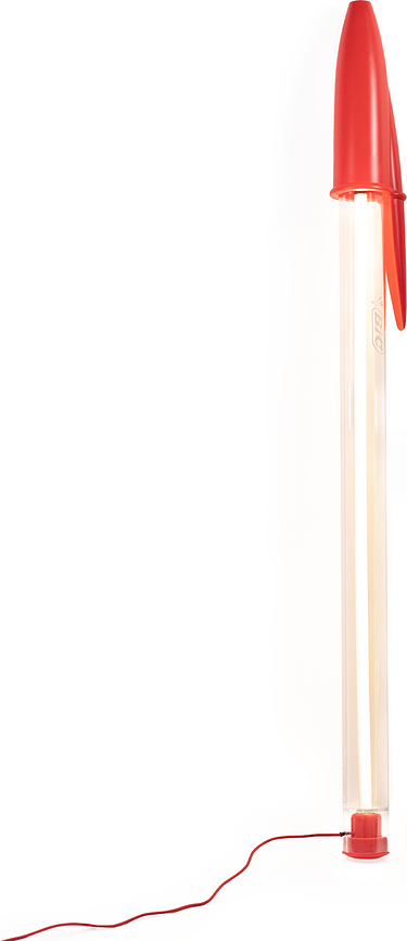 Lampe suspendue ou murale BIC LED 173 cm, rouge