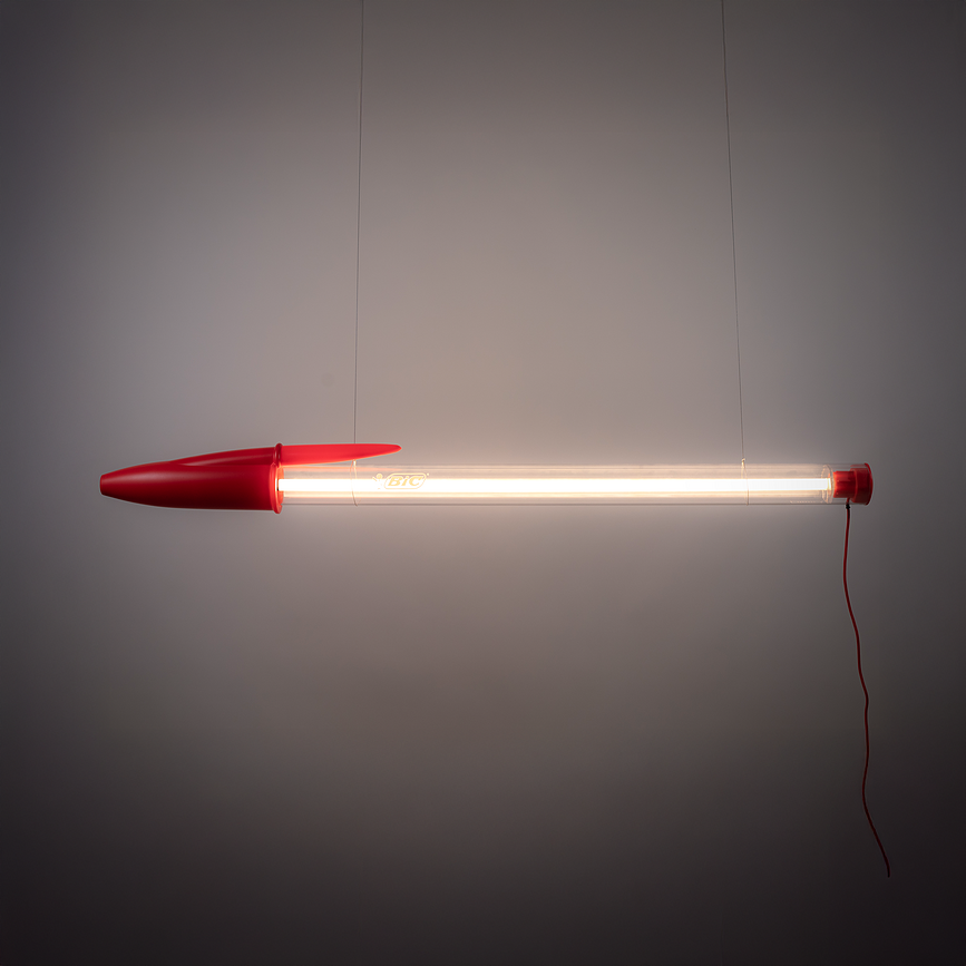 Lampe suspendue ou murale BIC LED 173 cm, bleue