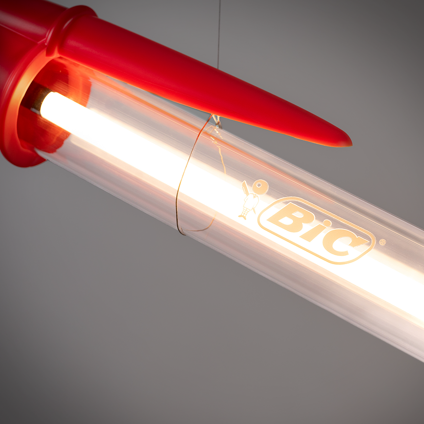 Lampe suspendue ou murale BIC LED 173 cm, bleue