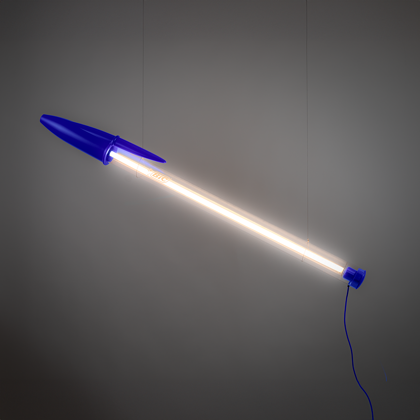 Lampe suspendue ou murale BIC LED 173 cm, bleue