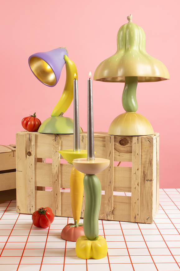 Lampe til bord Vitamin Aubergine