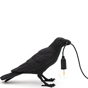 Lempa Bird waiting juodos spalvos