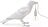 Lempa Bird waiting lauko baltos spalvos