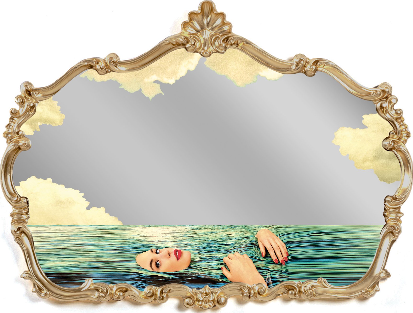 Lustro Seletti Wears Toiletpaper Baroque Seagirl 120 cm