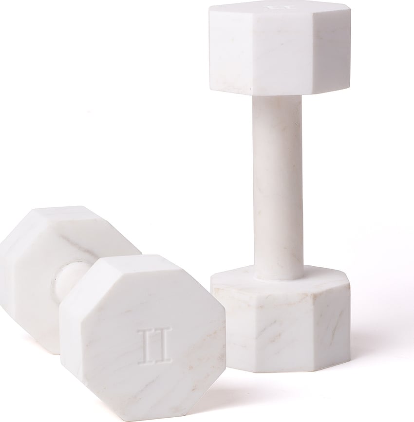 Lvdis Collections Dekoracija Dumbell 22 cm mramorna
