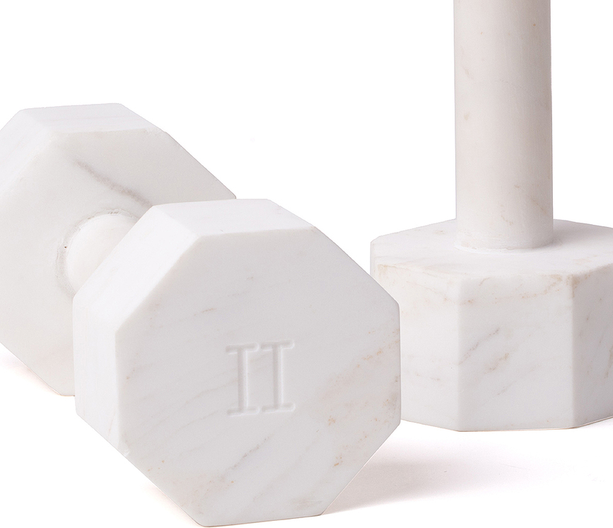 Lvdis Collections Διακοσμητικό Dumbell, μαρμάρινο, 22 εκ.