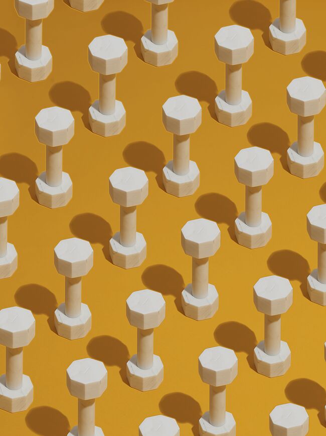 Lvdis Collections Διακοσμητικό Dumbell, μαρμάρινο, 22 εκ.