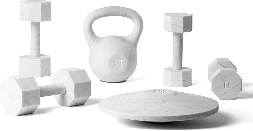 Lvdis Collections Διακοσμητικό σε σχήμα Kettlebell, από μάρμαρο
