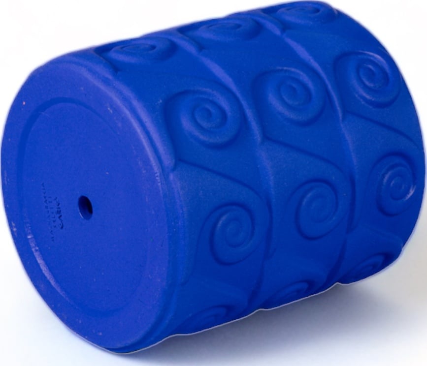 Maceta de terracota Magna Graecia Greca, 38,5 cm, azul, con plato