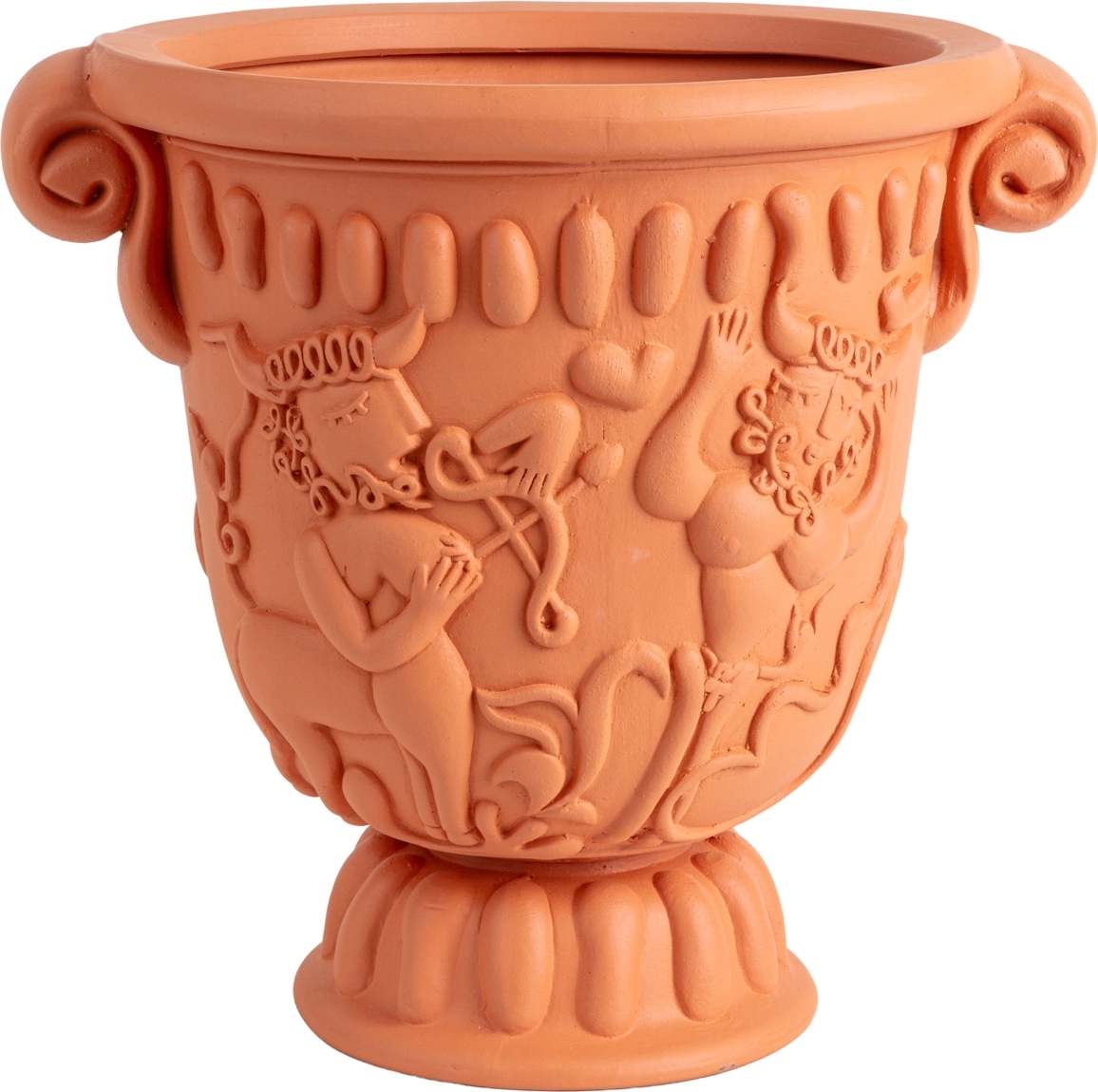 Magna Graecia 2.0 Mythic Dekorative Vase aus Terrakotta