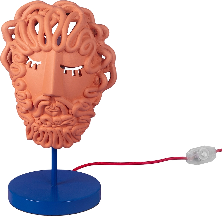 Magna Graecia 2.0 Ulysses Mask bordslampa i terrakotta