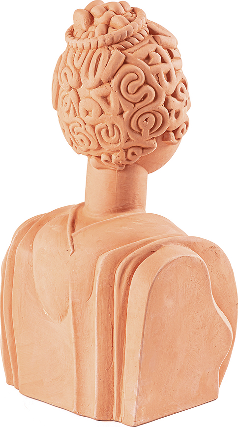 Magna Graecia Bust Poppea Figura dekorativna 45 cm terakota