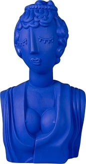 Magna Graecia Bust Dekoratiivne kujuke sinine valmistatud terrakotast