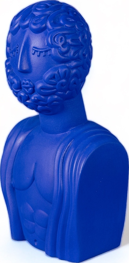 Magna Graecia Figurica Bust Poppea, modra, iz terakote