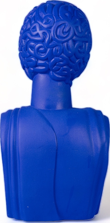 Magna Graecia Bust Poppea Figurine Décorative, bleue, en terre cuite
