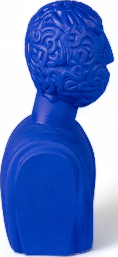 Magna Graecia Bust Poppea Figurine Décorative, bleue, en terre cuite