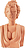 Magna Graecia Bust Poppea Kleine dekorative Figur 45 cm aus Terrakotta