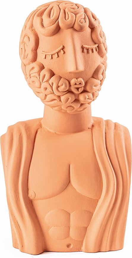 Magna Graecia Buste d'homme, 45 cm, en terre cuite