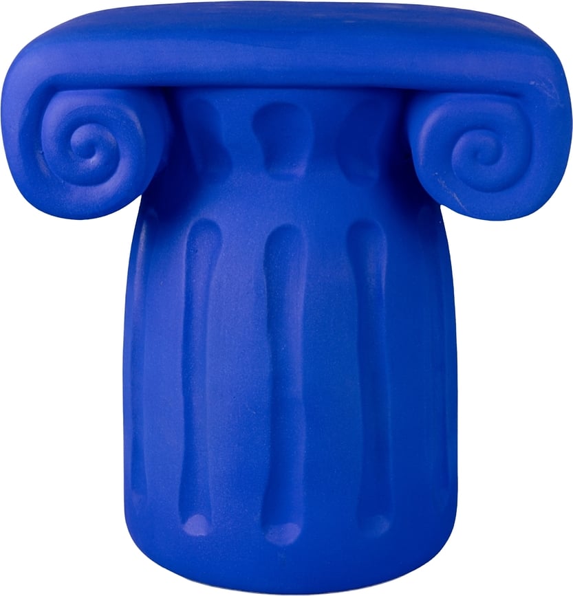 Magna Graecia Capitel Sockel 45 cm blau aus Terrakotta