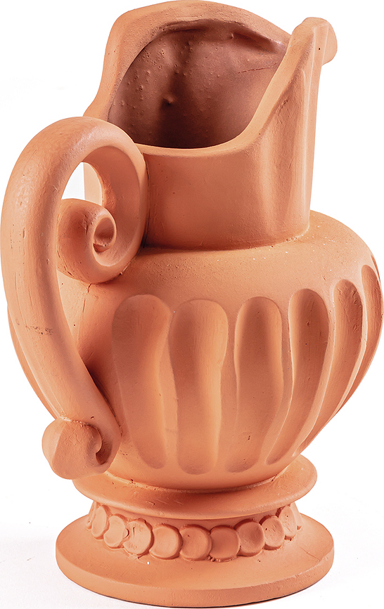 Magna Graecia Caraffa Vase décoratif, orange, en terre cuite