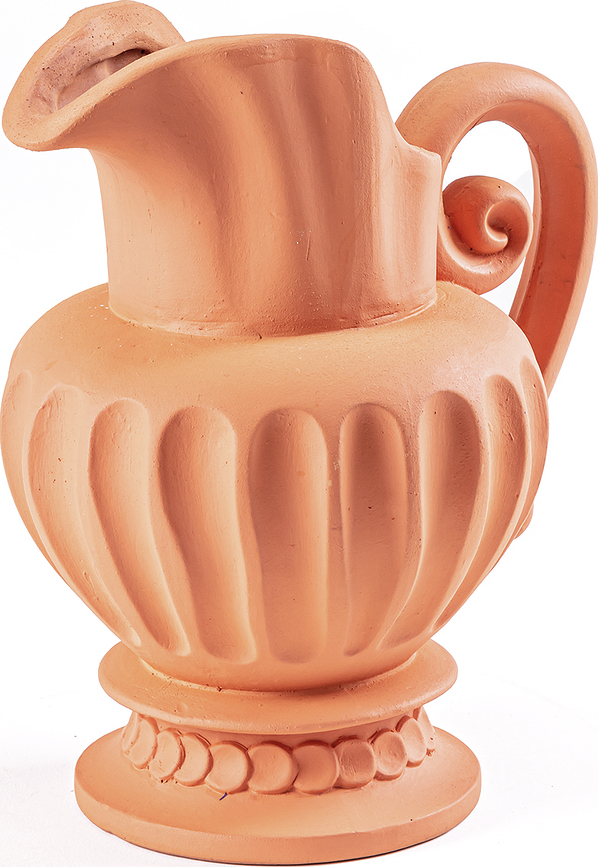 Magna Graecia Caraffa Vase décoratif, orange, en terre cuite