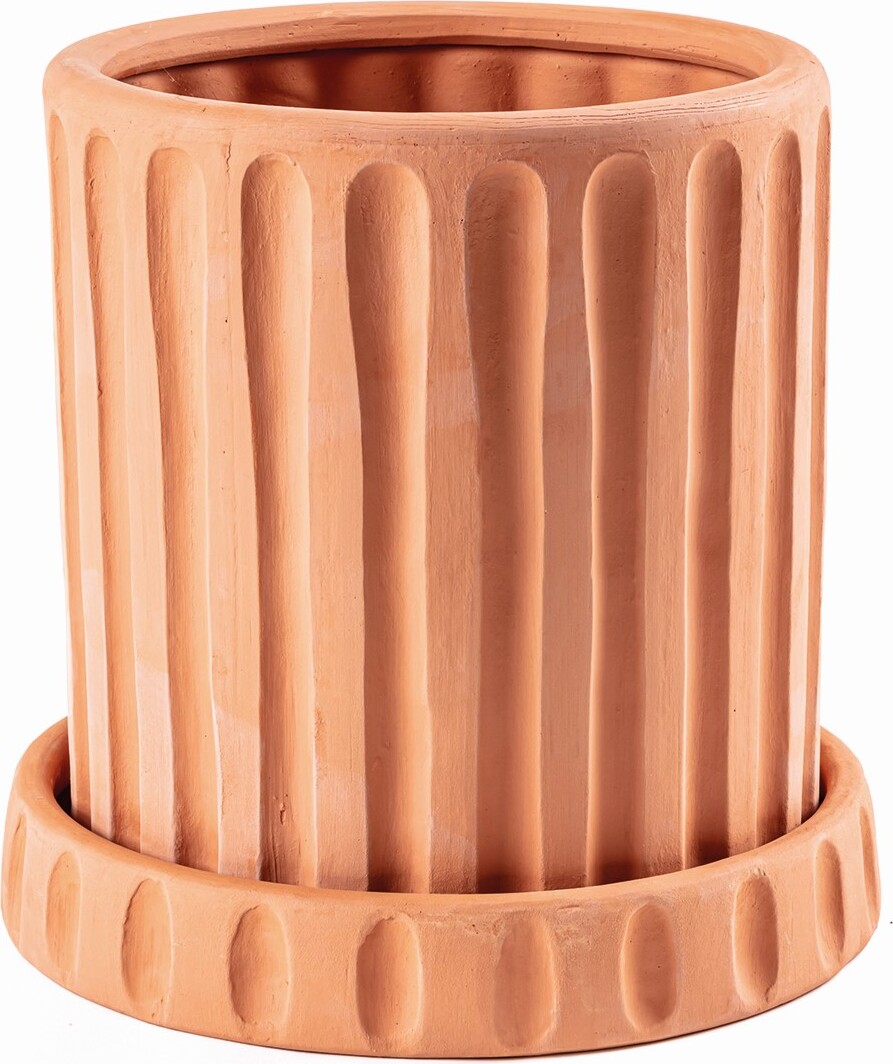 Magna Graecia Dorico Blumentopf 30 cm aus Terrakotta