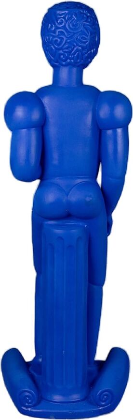 Magna Graecia Bronzo Helmet Sculpture 144 cm, en terre cuite, bleue