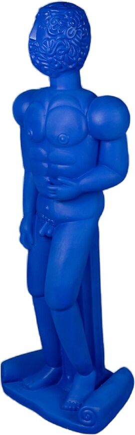 Magna Graecia Bronzo Helmet Skulptura 144 cm plava terakota