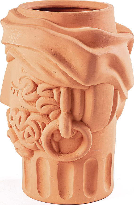 Magna Graecia Women Vase Décoratif 33 cm, en terre cuite
