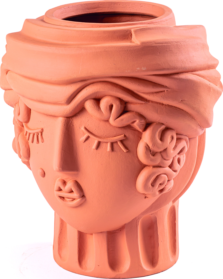 Magna Graecia Women Dekorative Vase 33 cm aus Terrakotta