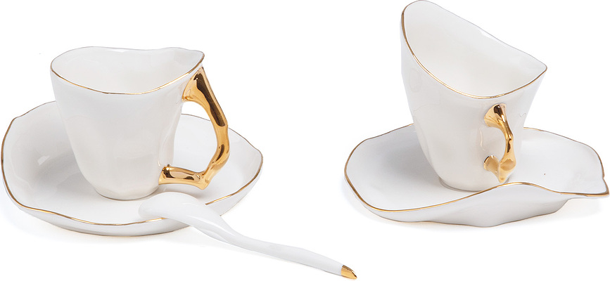 Meltdown Skodelice za kavo z žličkami, 2 kosa